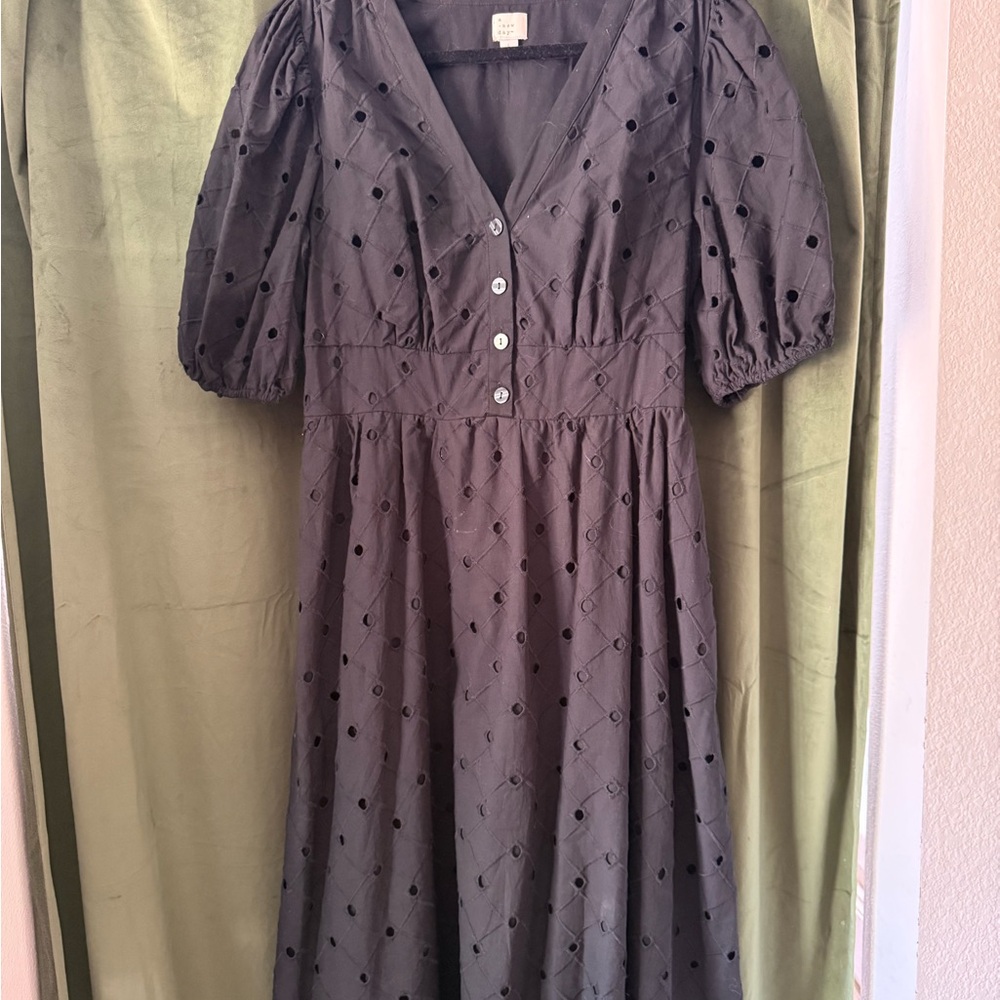 Black Eyelet Dress
